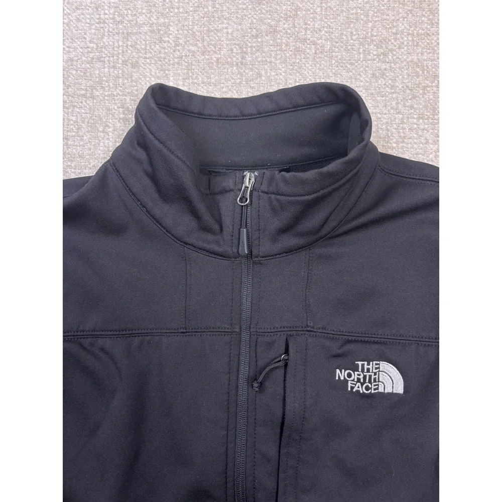 The North Face Mens Nimble Softshell Jacket Black Full Zip Large